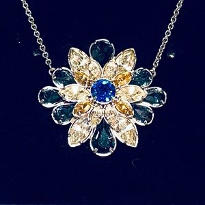 Swarovski by Sharouk Blue Pendant Necklace